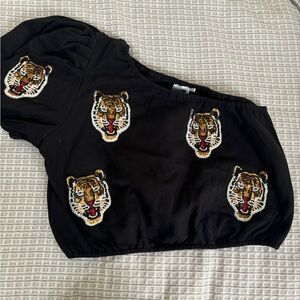 Queen of sparkles crop top